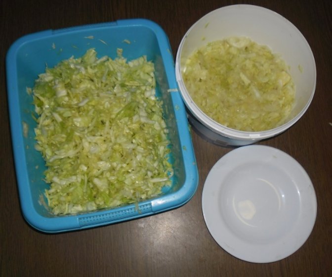 Σαλάτα με ξινολάχανο, λάχανο, αγγούρι και ραπανάκι
